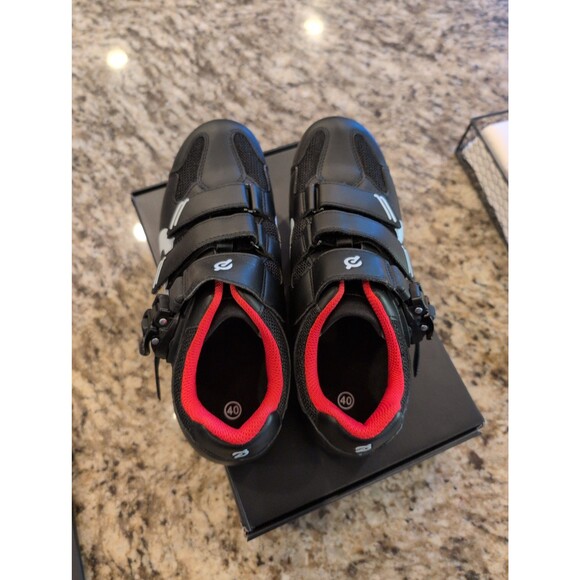 Perfect Peloton cycling shoes with look delta cleats + box EU 40 US women's 9 - Picture 5 of 7